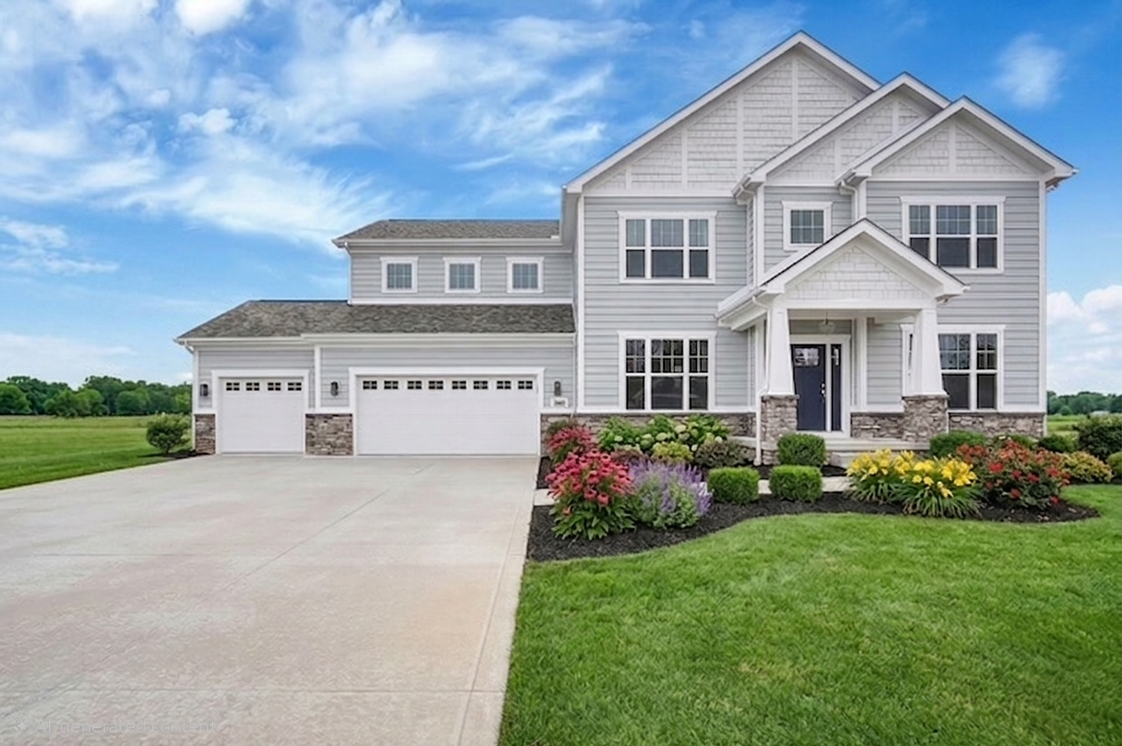 Donley Homes Jefferson home with completed landscaping